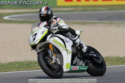 2009-09-26 Imola 2636 Tamburello - Superbike - Free Practice - Carlos Checa - Honda CBR1000RR